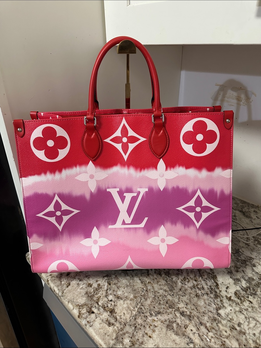 Louis Vuitton Red, Pink & Purple Monogram Canvas Tote